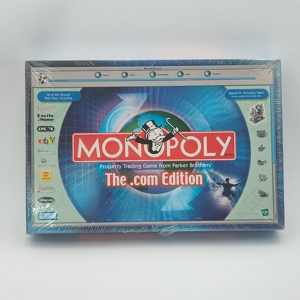 Monopoly The .Com Edition Board Game Brand NEW Collectable Sealed SEEโ PICS๐ธ๐โ